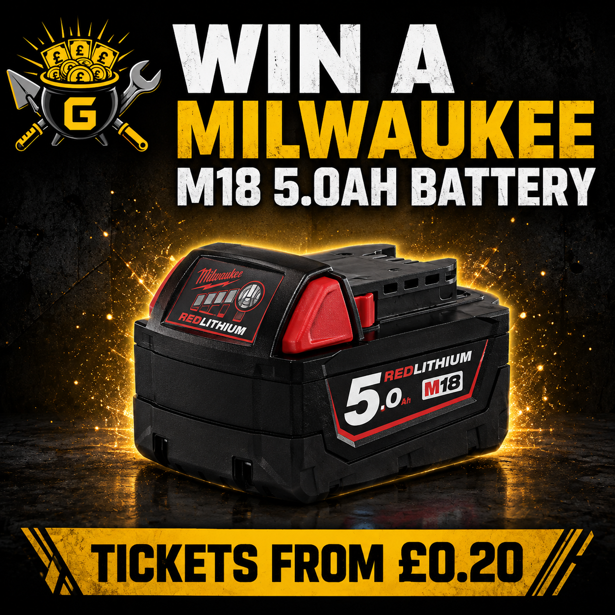 Win a Milwaukee M18 5.0Ah Battery